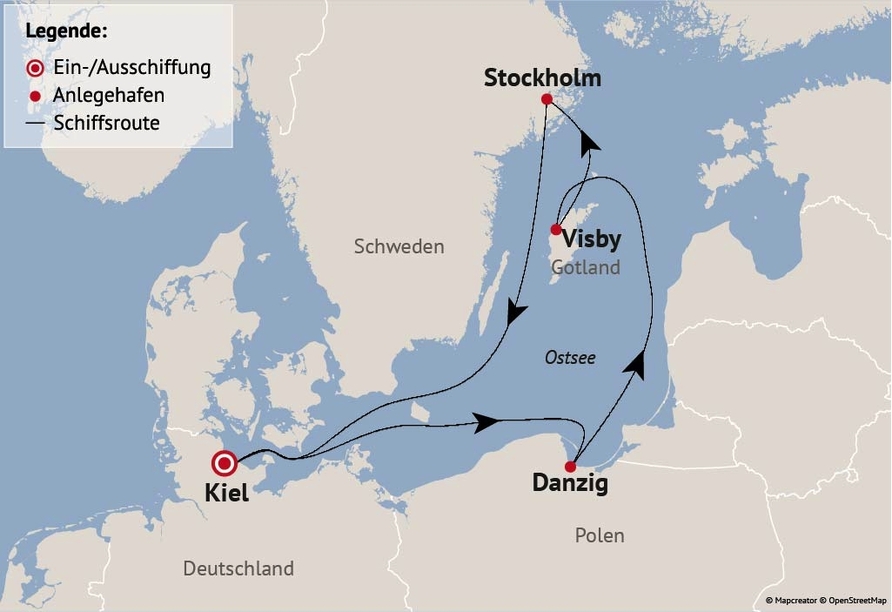 Ihre Reiseroute am Reisetermin 04.12.25
