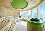 In der finnischen Sauna können Sie sich nach einem langen Tag aufwärmen und entspannen.