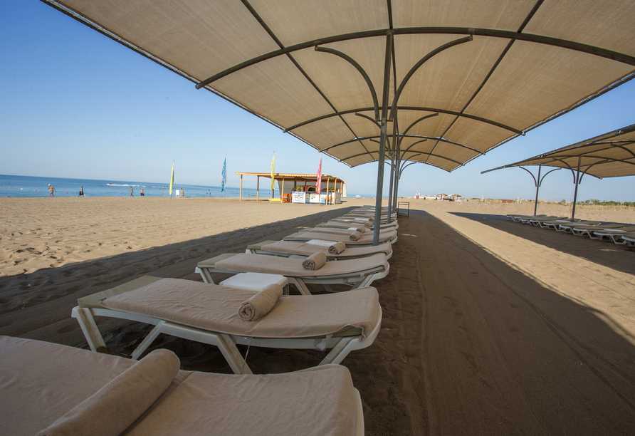 Lassen Sie es sich gut gehen und kommen Sie am Strand zur Ruhe!