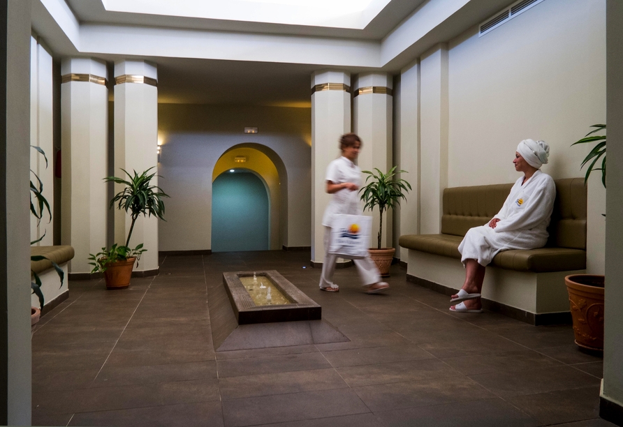 Freuen Sie sich auf den schönen Wellnessbereich des Hotels.