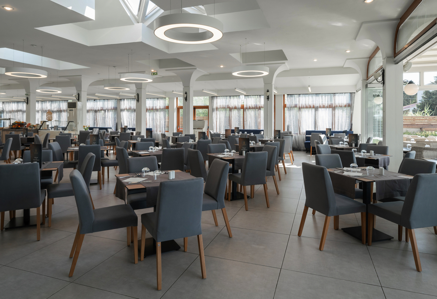 Lassen Sie sich im Restaurant kulinarisch verwöhnen.