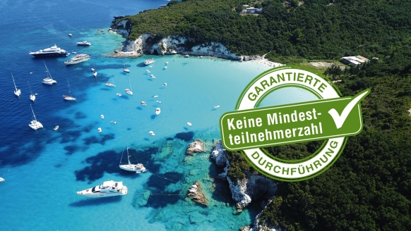 Freuen Sie sich auf Ihren Urlaub auf Korfu, bei dem Sie auch einen Ausflug nach Antipaxos unternehmen.