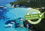 Freuen Sie sich auf Ihren Urlaub auf Korfu, bei dem Sie auch einen Ausflug nach Antipaxos unternehmen.