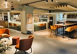 Das JUFA Hotel ist modern und gemütlich eingerichtet.