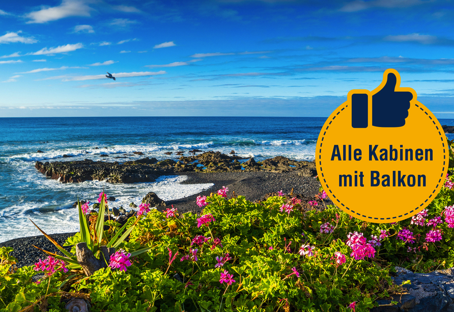 Freuen Sie sich auf eine traumhafte Kreuzfahrt durch die Kanaren.