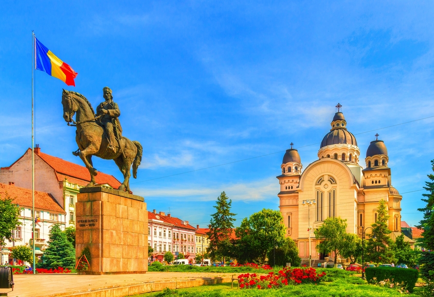 Genießen Sie die Aussicht bei der Panoramatour durch Târgu Mureș.
