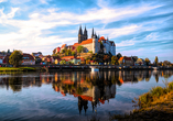 Blick auf die Albrechtsburg und den Dom in Meißen