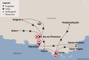 Reisezielkarte