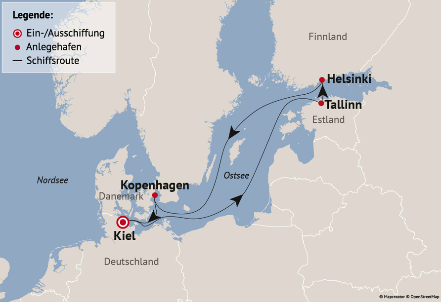 Ihre Reiseroute