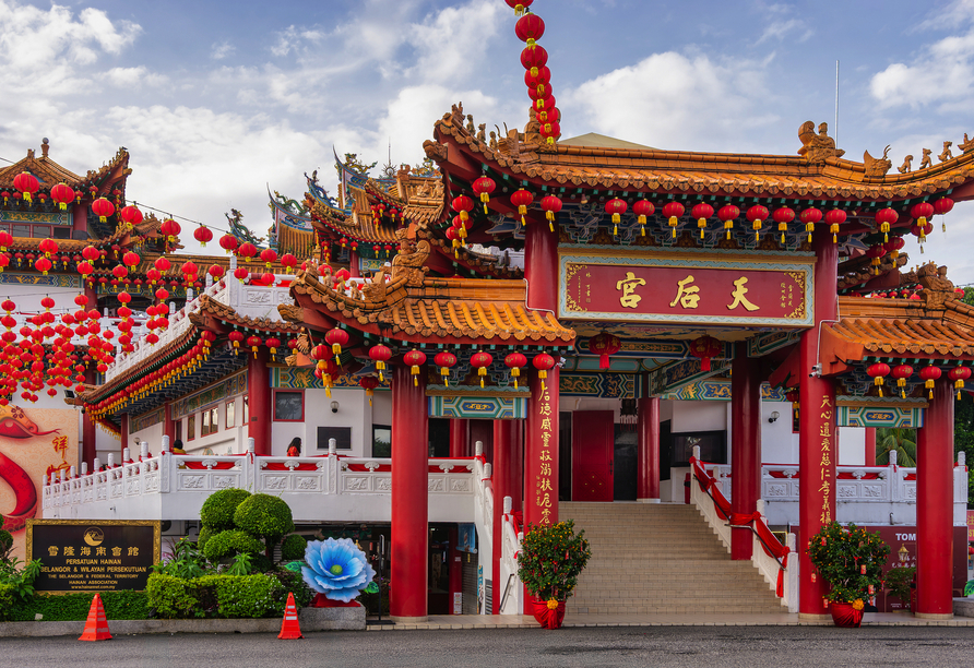 Der Thean Hou Tempel ist ein beeindruckendes Beispiel chinesischer Kultur in Kuala Lumpur.