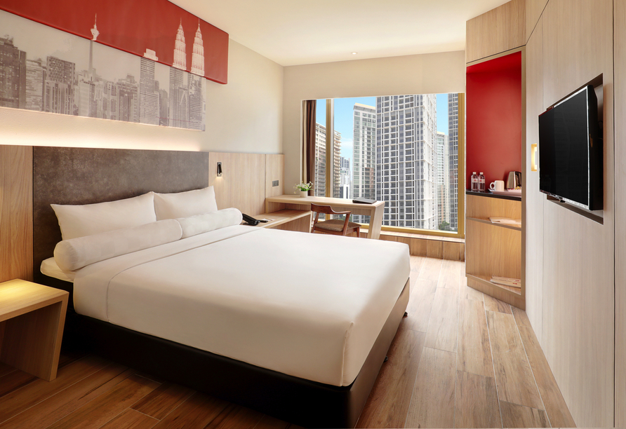 Beispiel eines Doppelzimmers im Ibis KLCC Hotel in Kuala Lumpur