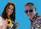 DJane Jojo und DJ René feiern mit Ihnen Schlagerpartys an Bord.
