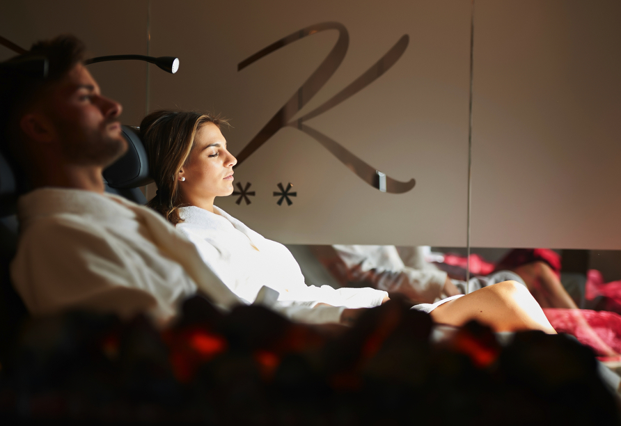 Besonders nach einem Tag voller Abenteuer ist der Wellnessbereich eine echte Wohltat.