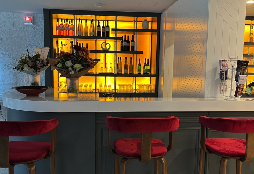 An der Bar des Hotels erhalten Sie erfrischende Getränke.