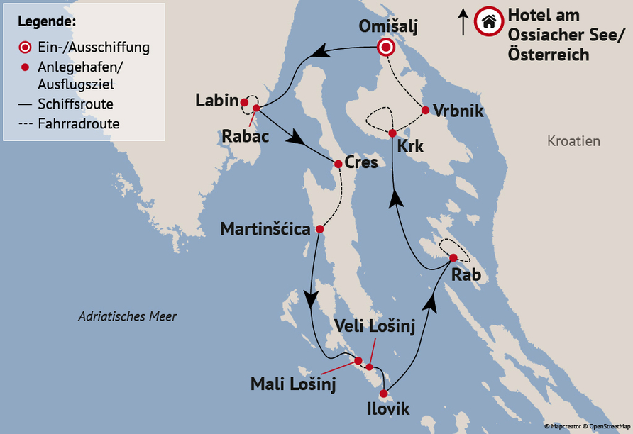 Ihre Reiseroute