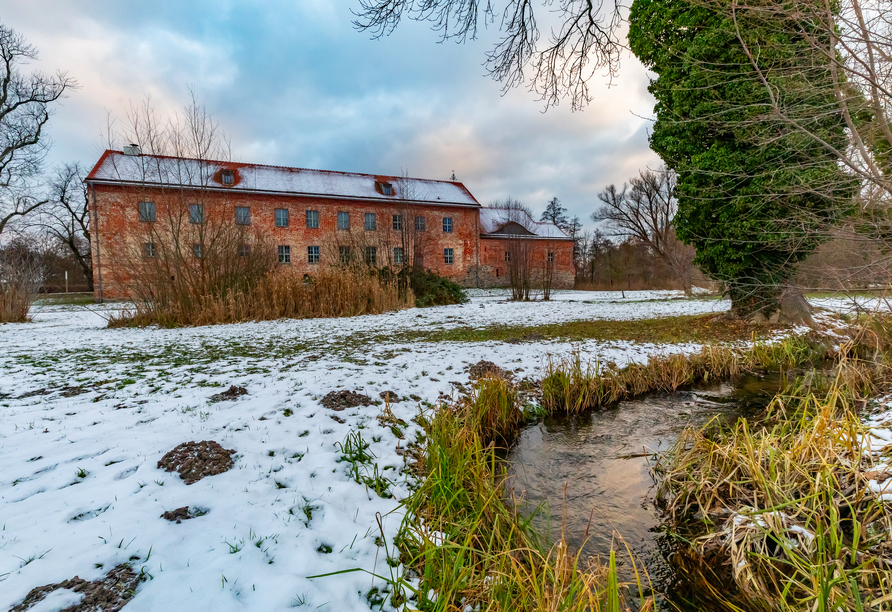 Die Burg Storkow im Winter