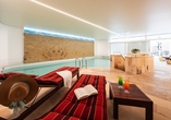 Der Wellnessbereich des Hotels lädt zur Entspannung ein.