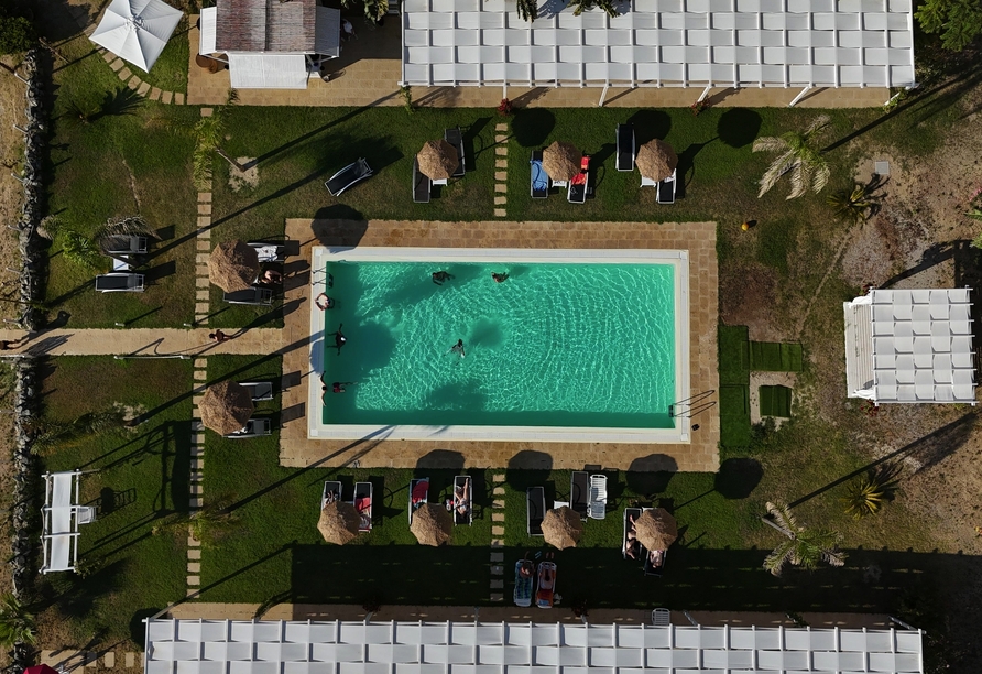 Luftansicht des Hotels