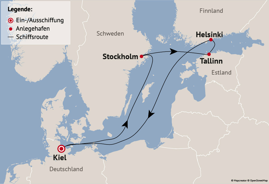 Ihre Reiseroute