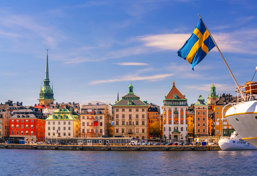Freuen Sie sich auf eine Stadtbesichtigung in Stockholm.