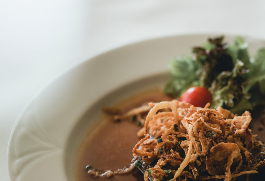 Lassen Sie sich im Landhotel Waldeck kulinarisch verwöhnen.