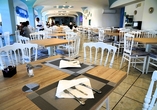 Im Restaurant genießen Sie leckere Speisen und Getränke.