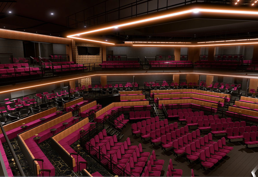 Im großen Theater erwarten Sie fabelhafte Shows.