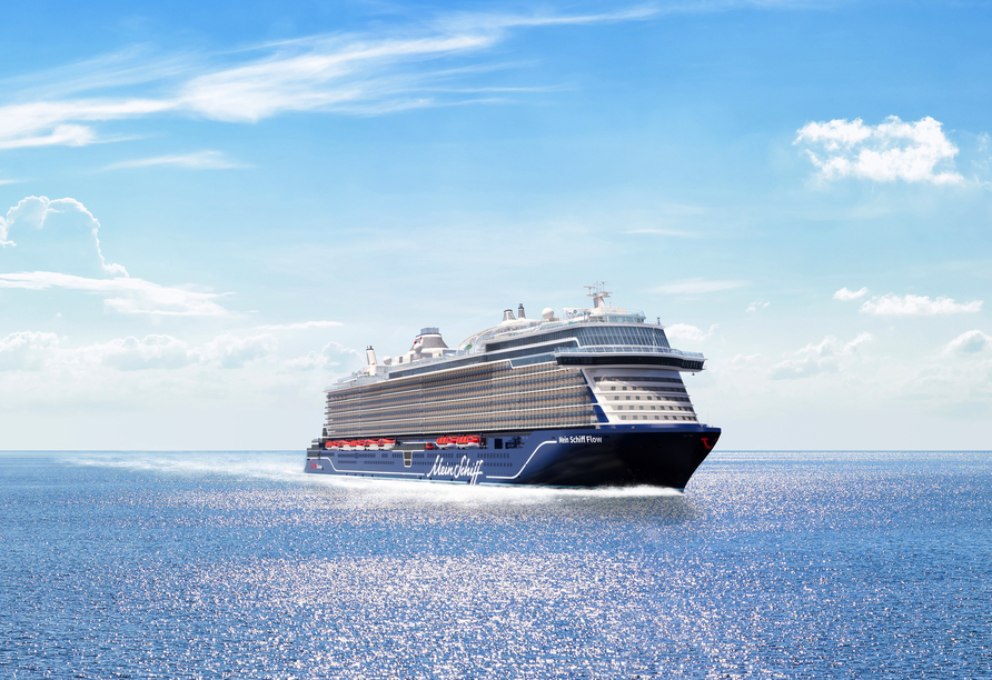 Die Mein Schiff Flow reist mit Ihnen durch den Persischen Golf und den Golf von Oman (Modellbild).