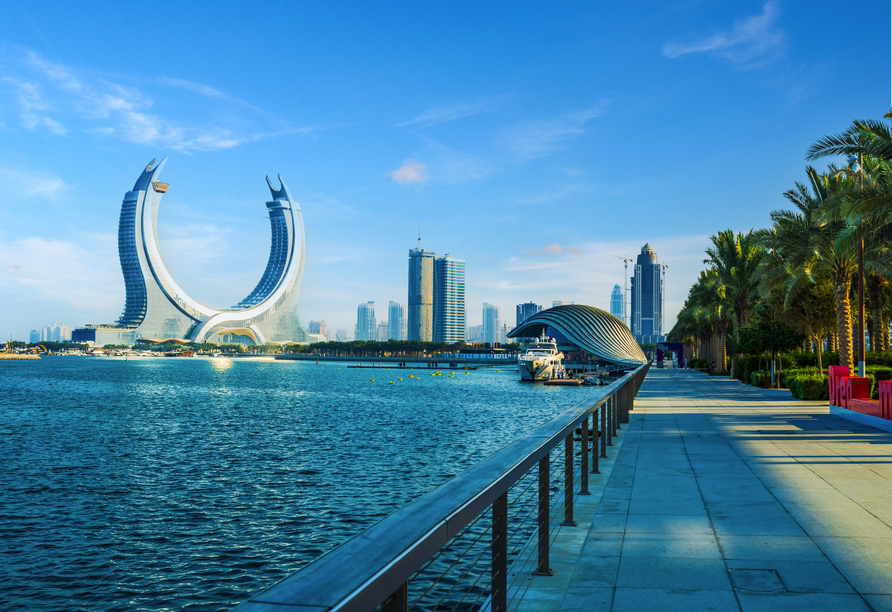 Eine bekannte Sehenswürdigkeit von Doha: Die Katara Towers