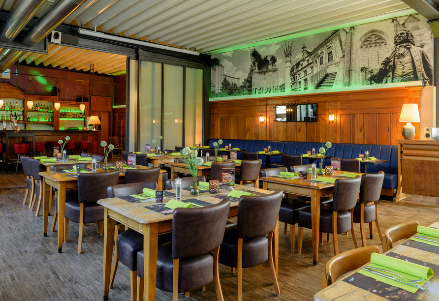 Stärken Sie sich im Restaurant des Hotels für den kommenden Tag.