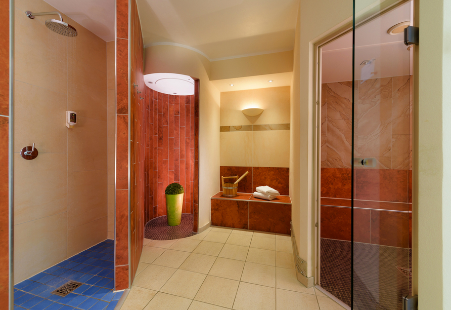 Verbringen Sie entspannte Stunden im Wellnessbereich des Hotels.