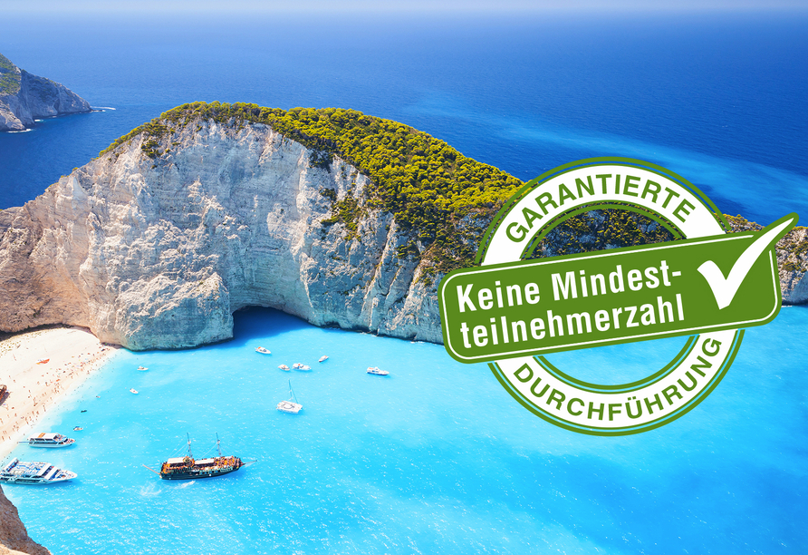 Der malerische Navagio Beach wird auch als Schmugglerbucht bezeichnet.