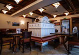 Lassen Sie sich im Restaurant Ofenstüberl mit leckeren Speisen verwöhnen.