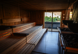 In der Sauna können Sie die Seele baumeln lassen.