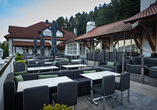 Terrasse im Burghotel am Hohen Bogen 
