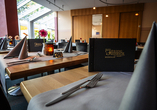 Lassen Sie sich im Restaurant kulinarisch verwöhnen.