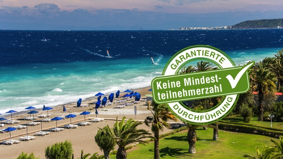 Am Strand Ihres Urlaubsortes Ialysos können Sie wunderbar die Seele baumeln lassen.
