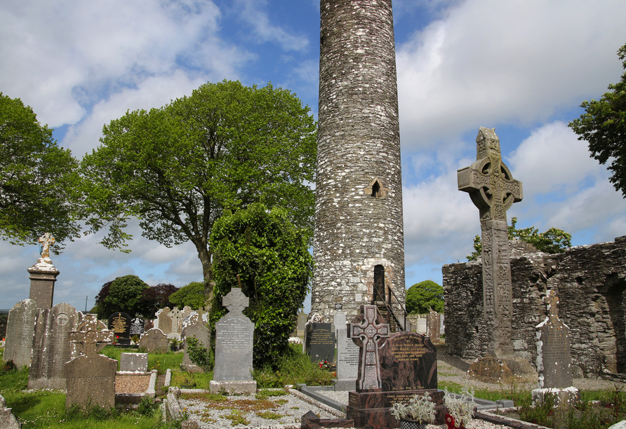 Auf dem Weg nach Dublin können Sie sich auf einen Fotostopp an der Klosterruine Monasterboice freuen.
