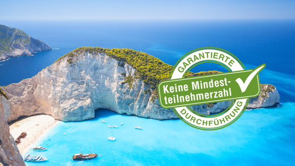 Der malerische Navagio Beach, besser bekannt als Schmugglerbucht, zählt zu den eindrucksvollsten Stränden Griechenlands.