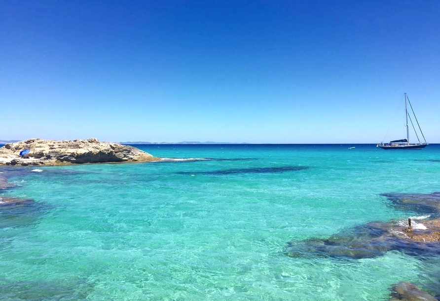 Traumhaft schönes Meer und Strände erwarten Sie auf Formentera.
