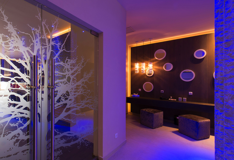 Wellnessbereich im first mountain Hotel Montafon