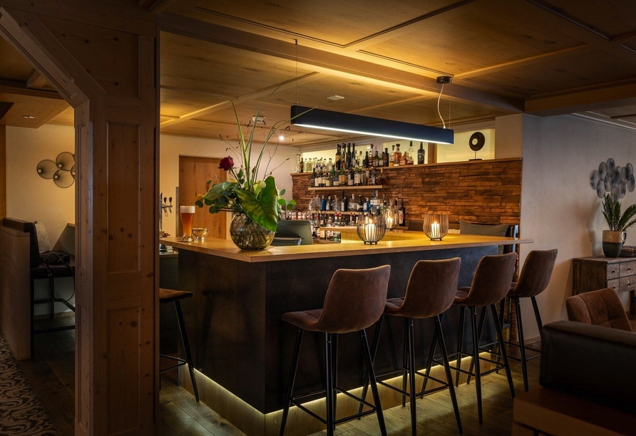 Die Bar im first mountain Hotel Montafon