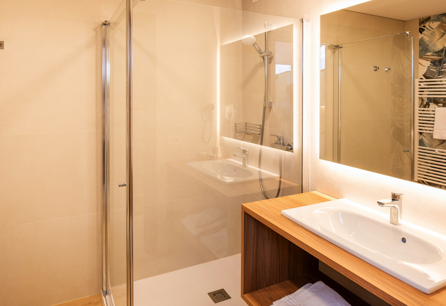 Beispiel für ein Badezimmer im Sporthotel Olimpo