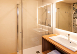 Beispiel für ein Badezimmer im Sporthotel Olimpo