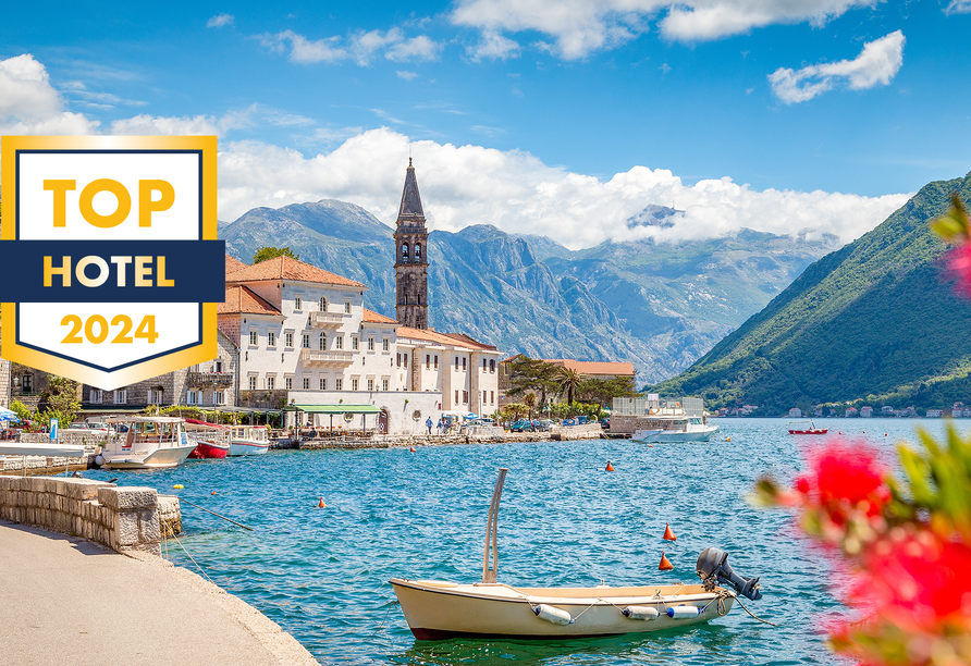 Freuen Sie sich auf die historische Stadt Perast inmitten der Bucht von Kotor und viele weitere Highlights!
