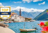 Freuen Sie sich auf die historische Stadt Perast inmitten der Bucht von Kotor und viele weitere Highlights!