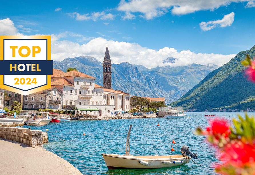 Freuen Sie sich auf die historische Stadt Perast inmitten der Bucht von Kotor und viele weitere Highlights!