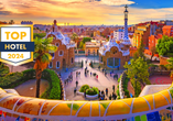 Die wilde Küste Barcelonas erwartet Sie mit vielen Höhepunkten wie dem farbenfrohen Park Güell in Barcelona, den Sie optional besuchen können.