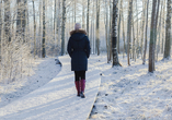 Winterwanderungen laden dazu ein, die verschneite Landschaft zu entdecken.