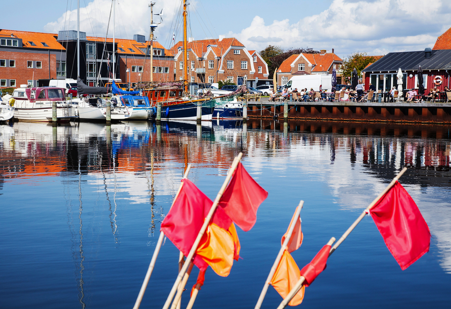 Weite Landschaften, glitzerndes Wasser und charmante Küstenorte begleiten Sie auf einer Panoramafahrt rund um den Ringkøbing Fjord und schaffen eine herrlich entspannte Urlaubsstimmung.